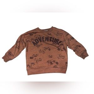 Dinosaurs and Vehicles Toddler Boys 2T Brown Sweatshirt Adventure by Carter's